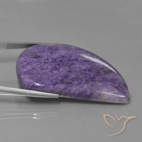 Charoite Gemstone in 47.7 x 28.3 mm Size for Sale, Charoite Stone in Dark Violet Color