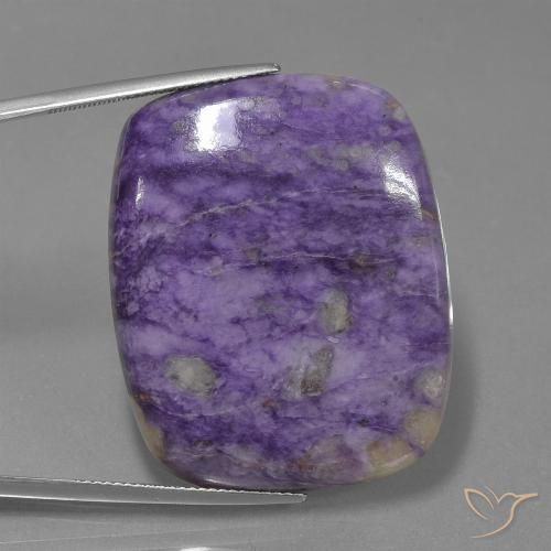 65.45 ct Cushion Charoite, 36.1 x 29.4 mm From Russia, Photo A
