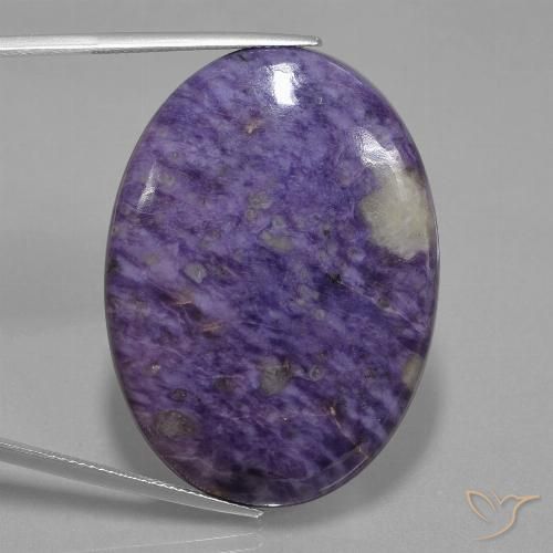 62.45 ct Oval Charoite, 40.8 x 29.5 mm From Russia, Photo A