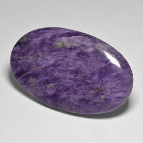 72.93 ct Violet Charoite Stone, Natural Charoite in Oval Cabochon Shape for Sale