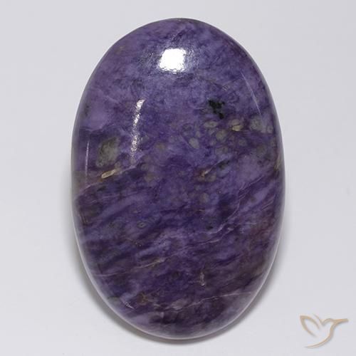 61.63ct Natural Dark Violet Charoite, Oval, Opaque