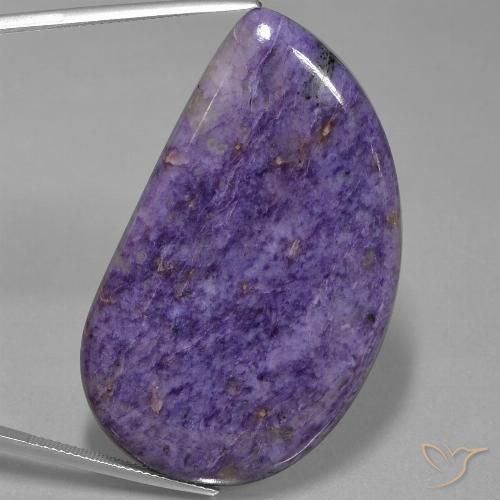 73.19 ct Odd Shaped Charoite, 48 x 28.6 mm From Russia, Photo A