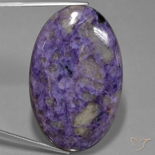71.35 ct Oval Charoite, 44.8 x 28.6 mm From Russia, Photo A
