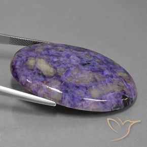 Charoite Gemstone in 44.8 x 28.6 mm Size for Sale, Charoite Stone in Medium Violet Color