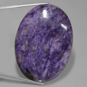 108.93 ct Violet Charoite Gemstone, Charoite Gem in Oval Cabochon Shape for Sale.