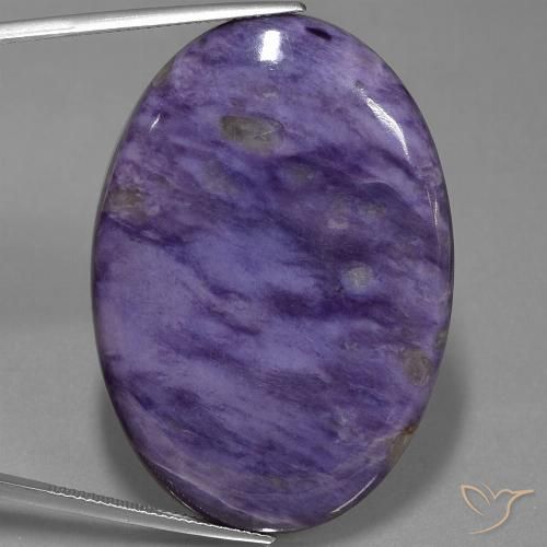 71.34 ct Oval Charoite, 45 x 31.3 mm From Russia, Photo A