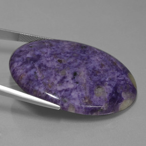 Charoite Gemstone in 45.4 x 34.1 mm Size for Sale, Charoite Stone in Mauve Violet Color