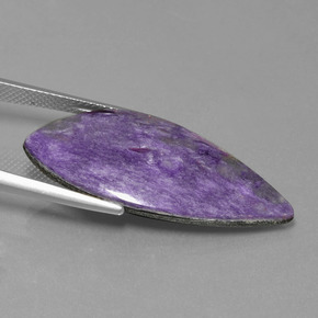 Charoite Gemstone in 33.4 x 15.3 mm Size for Sale, Charoite Stone in Violet Color