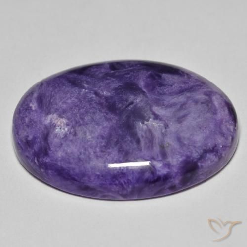 Charoite Gemstone in 30 x 22 mm (calibrated) Size for Sale, Charoite Stone in Medium Violet Color