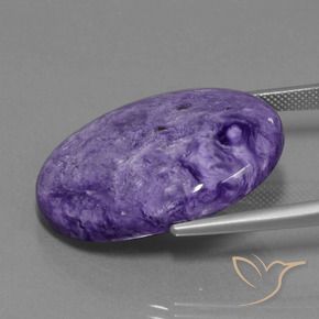 Charoite Gemstone in 30 x 22 mm (calibrated) Size for Sale, Charoite Stone in Medium Violet Color