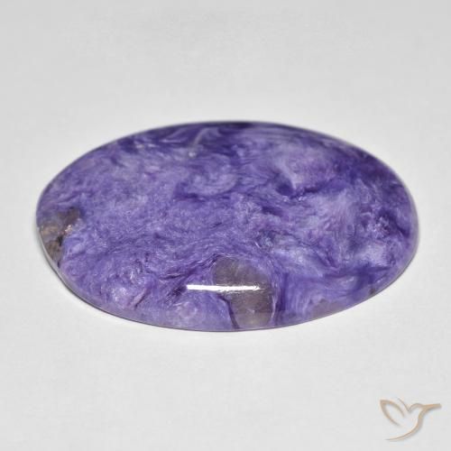 Charoite Gemstone in 30 x 22 mm (calibrated) Size for Sale, Charoite Stone in Medium Dark-Violet Color