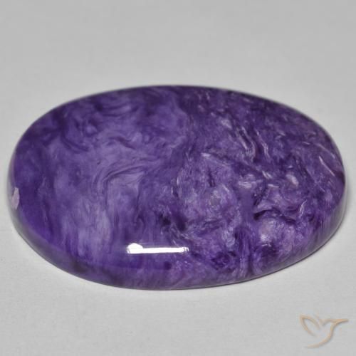Charoite Gemstone in 27.7 x 21.7 mm Size for Sale, Charoite Stone in Deep Violet Color