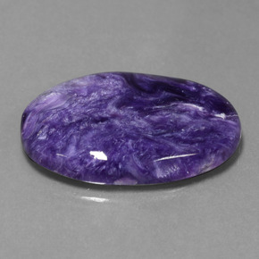 17.12 ct Violet Charoite Stone, Natural Charoite in Oval Cabochon Shape for Sale