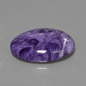 14.65 ct Violet Charoite Stone, Natural Charoite in Oval Cabochon Shape for Sale
