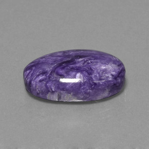 12.95 ct Violet Charoite Stone, Natural Charoite in Oval Cabochon Shape for Sale