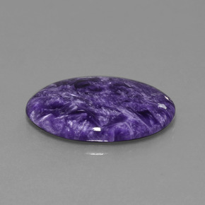 15.55 ct Violet Charoite Stone, Natural Charoite in Oval Cabochon Shape for Sale