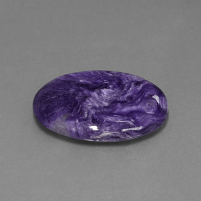 11.44 ct Violet Charoite Stone, Natural Charoite in Oval Cabochon Shape for Sale