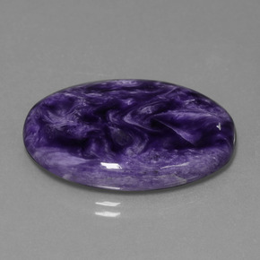 29.31 ct Violet Charoite Stone, Natural Charoite in Oval Cabochon Shape for Sale