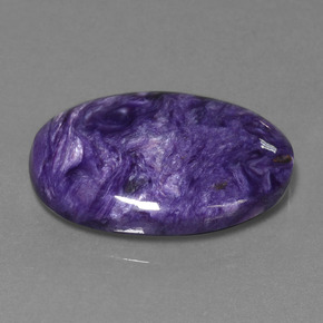 32.90 ct Violet Charoite Stone, Natural Charoite in Oval Cabochon Shape for Sale