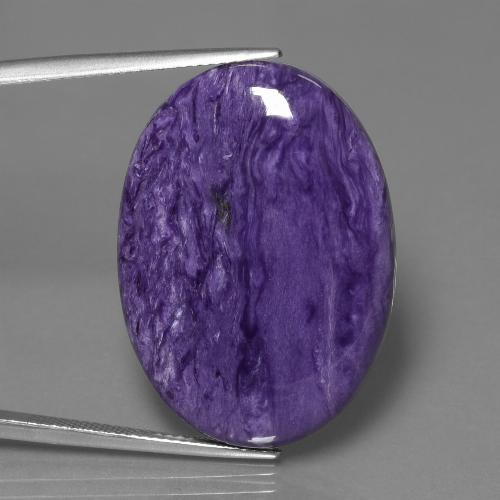 32.68 ct Oval Charoite, 30.1 x 21.9 mm From Russia, Photo A