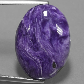 16.32 ct Violet Charoite Gemstone, Charoite Gem in Oval Cabochon Shape for Sale.