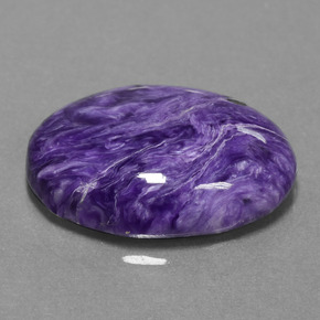 16.32 ct Violet Charoite Stone, Natural Charoite in Oval Cabochon Shape for Sale