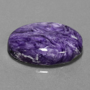 15.67 ct Violet Charoite Stone, Natural Charoite in Oval Cabochon Shape for Sale