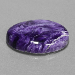 13.36 ct Violet Charoite Stone, Natural Charoite in Oval Cabochon Shape for Sale