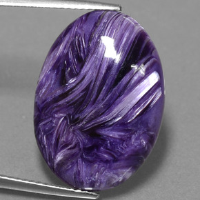 11.10 ct Violet Charoite Gemstone, Charoite Gem in Oval Cabochon Shape for Sale.