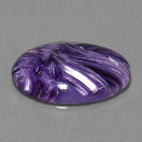 11.10 ct Violet Charoite Stone, Natural Charoite in Oval Cabochon Shape for Sale