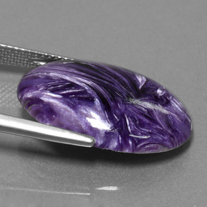 Charoite Gemstone in 22.1 x 15.9 mm Size for Sale, Charoite Stone in Violet Color