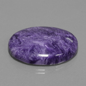 33.16 ct Violet Charoite Stone, Natural Charoite in Oval Cabochon Shape for Sale