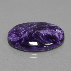 29.03 ct Violet Charoite Stone, Natural Charoite in Oval Cabochon Shape for Sale