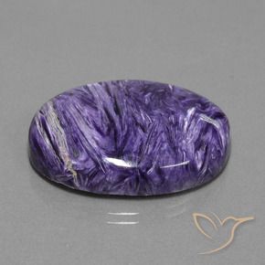 38.12 ct Violet Charoite Stone, Natural Charoite in Oval Cabochon Shape for Sale