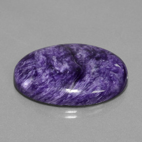 29.80 ct Violet Charoite Stone, Natural Charoite in Oval Cabochon Shape for Sale