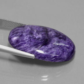 Charoite Gemstone in 29.9 x 22.2 mm Size for Sale, Charoite Stone in Velvet Purple Violet Color