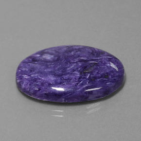 29.96 ct Violet Charoite Stone, Natural Charoite in Oval Cabochon Shape for Sale