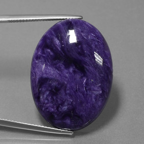 35.11 ct Violet Charoite Gemstone, Charoite Gem in Oval Cabochon Shape for Sale.