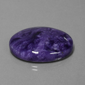 35.11 ct Violet Charoite Stone, Natural Charoite in Oval Cabochon Shape for Sale