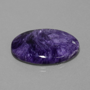 25.00 ct Violet Charoite Stone, Natural Charoite in Oval Cabochon Shape for Sale