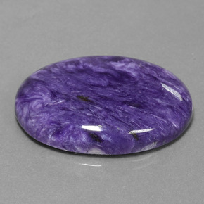 33.07 ct Violet Charoite Stone, Natural Charoite in Oval Cabochon Shape for Sale