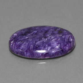 15.89 ct Violet Charoite Stone, Natural Charoite in Oval Cabochon Shape for Sale