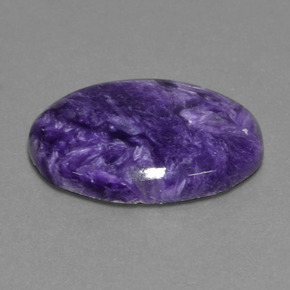 17.78 ct Violet Charoite Stone, Natural Charoite in Oval Cabochon Shape for Sale