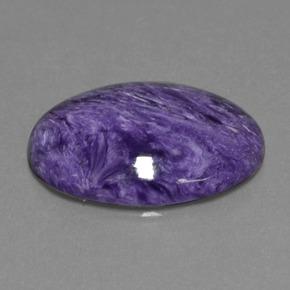 19.13 ct Violet Charoite Stone, Natural Charoite in Oval Cabochon Shape for Sale
