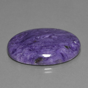 31.59 ct Violet Charoite Stone, Natural Charoite in Oval Cabochon Shape for Sale