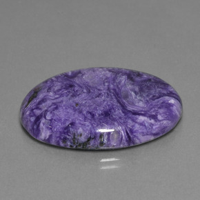 31.76 ct Violet Charoite Stone, Natural Charoite in Oval Cabochon Shape for Sale