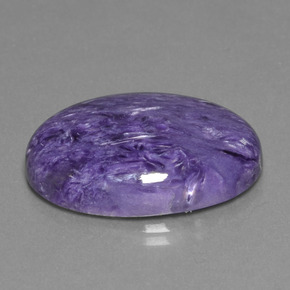 21.23 ct Violet Charoite Stone, Natural Charoite in Oval Cabochon Shape for Sale