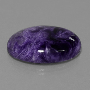 21.85 ct Violet Charoite Stone, Natural Charoite in Oval Cabochon Shape for Sale