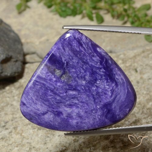 31.11 ct Pear Charoite, 30 x 26.4 mm From Russia, Photo A