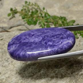 Charoite Gemstone in 36.3 x 18.1 mm Size for Sale, Charoite Stone in Intense Violet Color